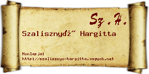 Szalisznyó Hargitta névjegykártya